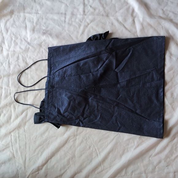 Sparkly Dark Blue Mini Dress with Ruffle Sash Detail XS - Picture 2 of 7